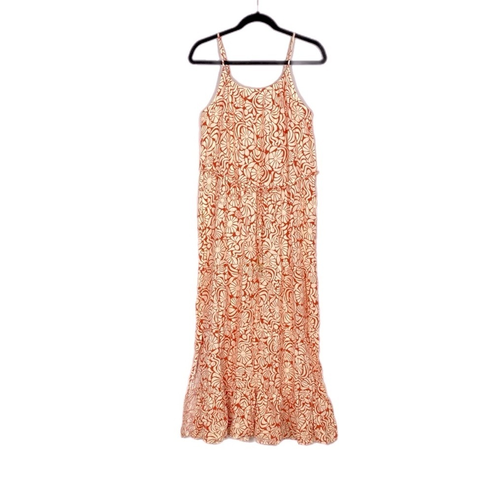 Cynthia Rowley Linen Maxi Dress with pockets size small Floral Resort